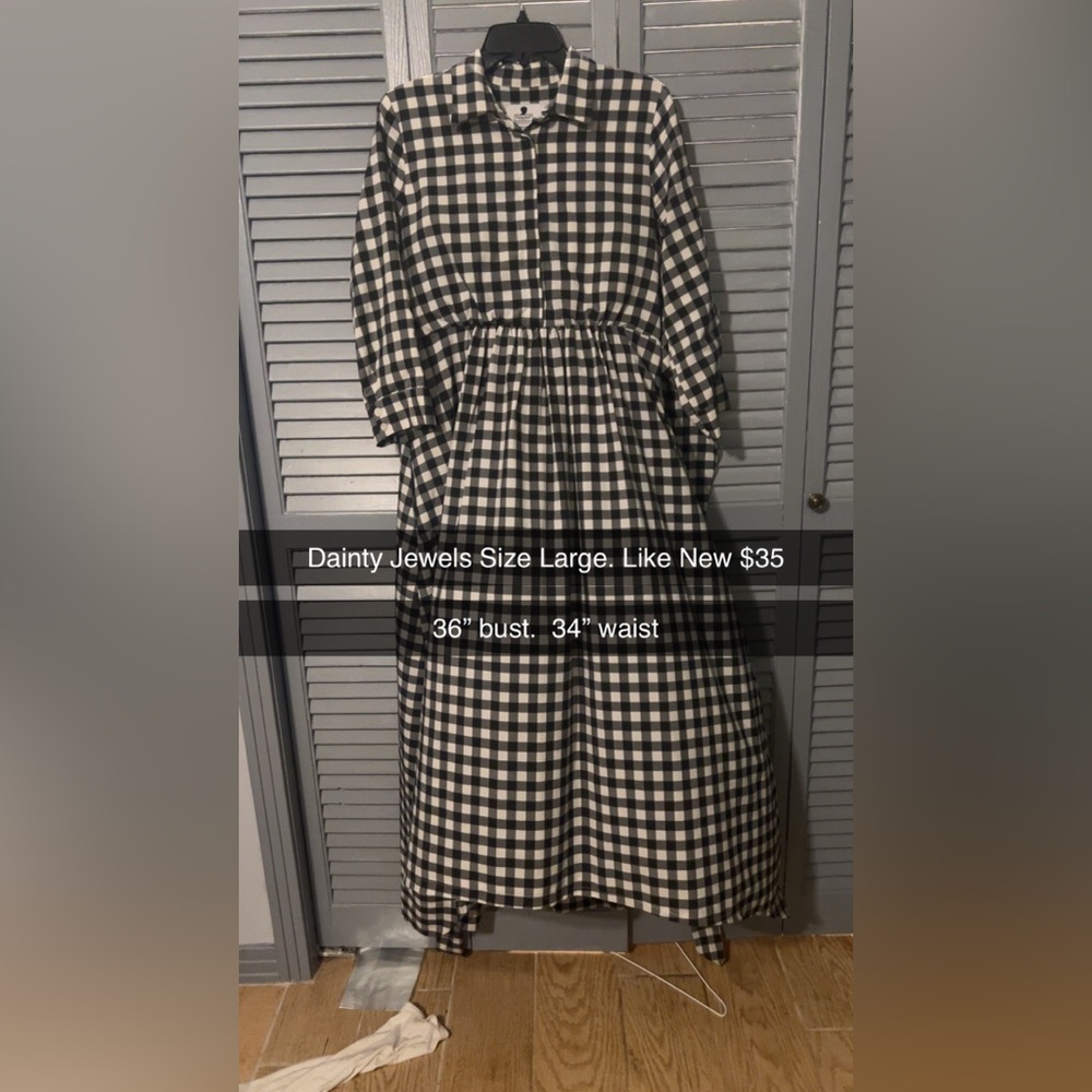 Dainty Jewells Black and White Checkered Dress